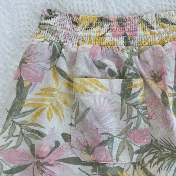 Linen Blend Tropical Print Shorts - Picture 12 of 16